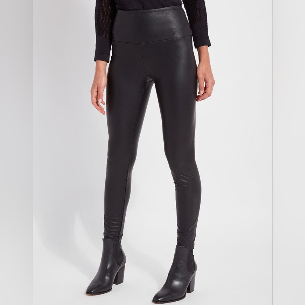 LYSSÉ vegan leather leggings.